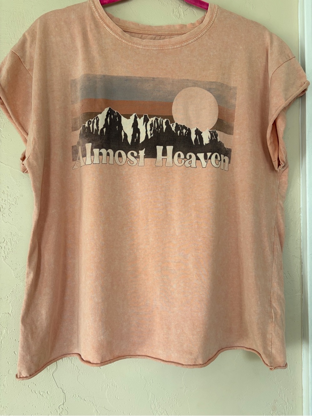 Almost Heaven Peach Graphic Short Sleeve Tee
